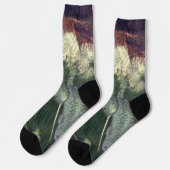 Narwhals, Vintage Marine Life Whales Ocean Animals Socken (Linkes Detail)