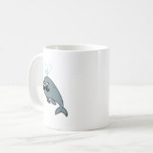 Narwhalstache Kaffeetasse (Vorderseite Links)
