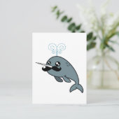 Narwhalstache Postkarte (Stehend Vorderseite)