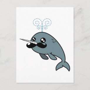 Narwhalstache Postkarte