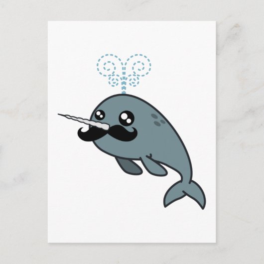 Narwhalstache Postkarte (Vorderseite)