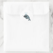 Narwhalstache Runder Aufkleber (Tasche)