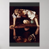Narzis von Michelangelo Merisi Da Caravaggio Poster (Vorne)