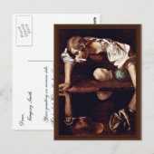 Narzis von Michelangelo Merisi Da Caravaggio Postkarte (Vorne/Hinten)