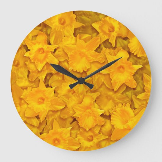 Narziss-Blume Große Wanduhr (Vorderseite)