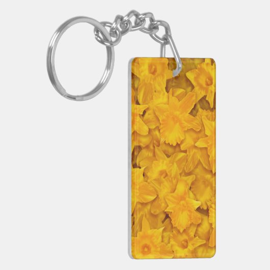 Narziss-Blume Schlüsselanhänger (Vorderseite links)