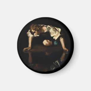 Narziss-Darstellung inspiriert von Caravaggio Magnet