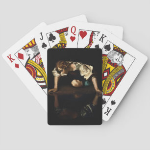 Narziss-Darstellung inspiriert von Caravaggio Spielkarten