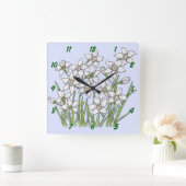 Narziss Quadratische Wanduhr (Zuhause)