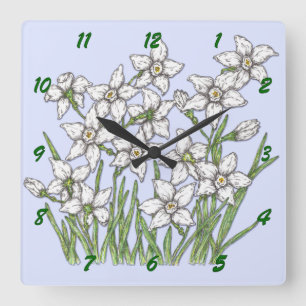 Narziss Quadratische Wanduhr