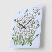 Narziss Quadratische Wanduhr (Winkel)