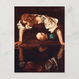 Narziss von Caravaggio (1599) Postkarte