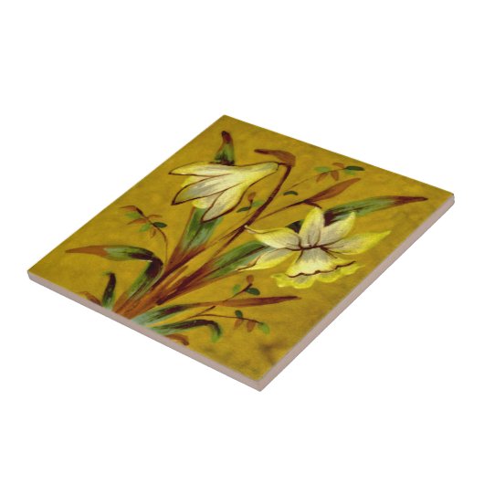 Narzisse Daffodil Barbotine Sherwin Cotton Repro Fliese (Seite)