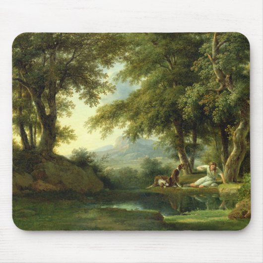 Narzisse, die seine Reflexion bewundert Mousepad (Vorne)