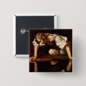 Narzisse durch Caravaggio Button (Vorne & Hinten)