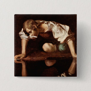 Narzisse durch Caravaggio Button