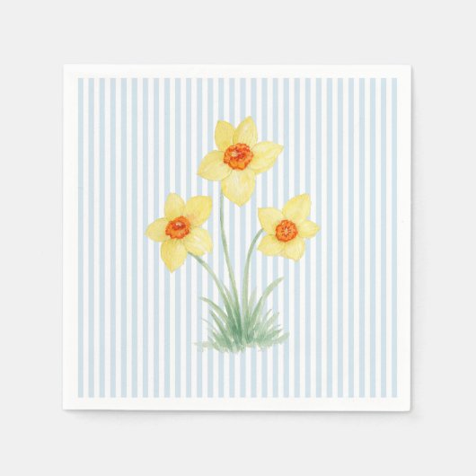 Narzisse Frühlingsblume Benutzerdefinierte Hochzei Serviette (Vorderseite)