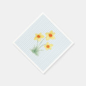 Narzisse Frühlingsblume Benutzerdefinierte Hochzei Serviette (Ecke)