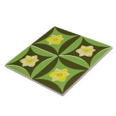 Narzisse im Loch in der Barenttür Fliese (Seite)