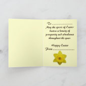 Narzisse kardiert personalisierte feiertagskarte (Innenseite)