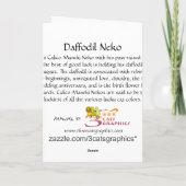 Narzisse Neko Karte (Rückseite)