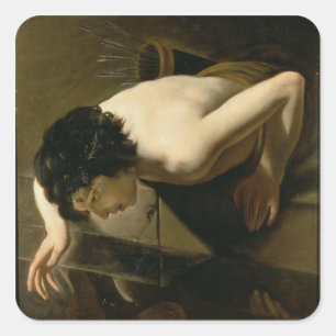 Narzisse Quadratischer Aufkleber