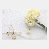 Narzisse Schmetterling Wrapping Paper Set von 3 Geschenkpapier Set (Vorderseite 3)