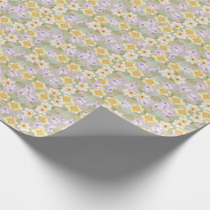 Narzisse und Crocus Wrapping Paper Geschenkpapier