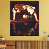 Narzisse von Caravaggio (1599) Leinwanddruck (Insitu (Wohnzimmer))