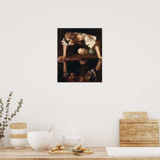 Narzisse von Caravaggio Poster (Küche)