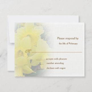Narzissen Antwortkarten RSVP Karte