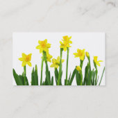Narzissen-Blumen-Geschäftskarten Visitenkarte (Rückseite)