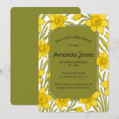 Narzissen Einladung (Vorne/Hinten)