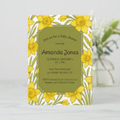 Narzissen Einladung (Stehend Vorderseite)