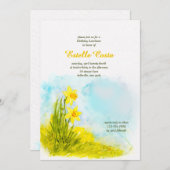 Narzissen-Geburtstags-Einladung Einladung (Vorne/Hinten)