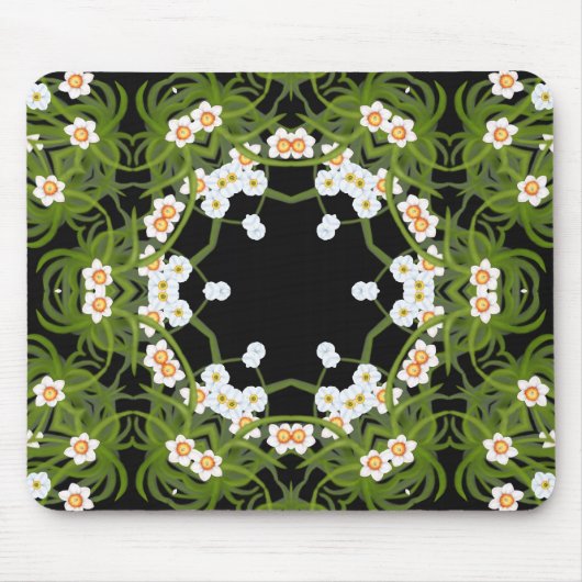 Narzissen geometrisches Mousepad (Vorne)