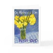 Narzissen-Gruß-Karte der Mutter Tages