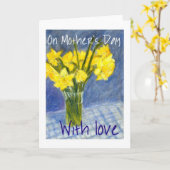 Narzissen-Gruß-Karte der Mutter Tages Karte (Gelbe Blume)