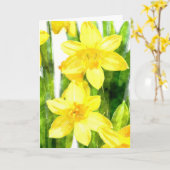 Narzissen-Gruß-Karte im Aquarell Karte (Gelbe Blume)