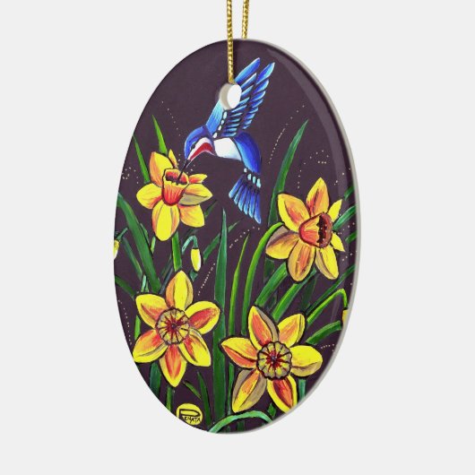 Narzissen Keramikornament (Links)