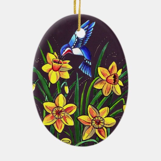 Narzissen Keramikornament (Hinten)