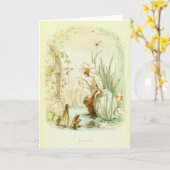 Narzissen-Mädchen Karte (Gelbe Blume)