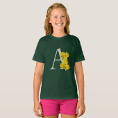 Narzissen-Monogramm Initiale A T-Shirt (Vorne ganz)