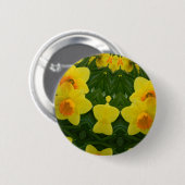 Narzissen-Symmetrie im Mai 2013 Button (Vorne & Hinten)