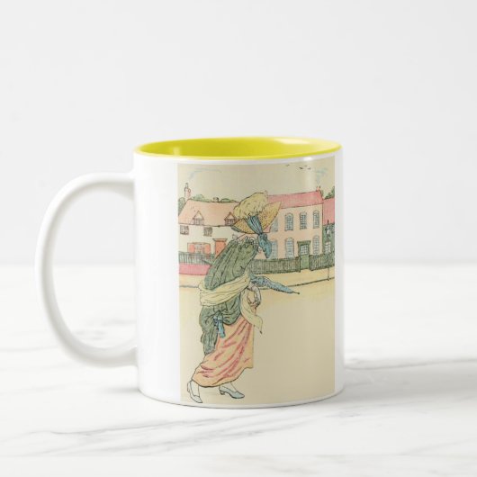 Narzissen-Tasse - Daffy unten Dilly-Tasse Zweifarbige Tasse (Links)