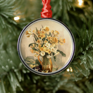 Narzissen, Weihnachtsbaum Ornament Aus Metall