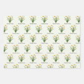 Narzissenblüten im Dezember Geschenkpapier Set (Vorderseite 3)