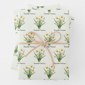 Narzissenblüten im Dezember Geschenkpapier Set