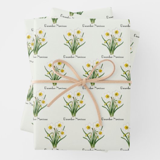 Narzissenblüten im Dezember Geschenkpapier Set (Beispiel)