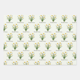 Narzissenblüten im Dezember Geschenkpapier Set